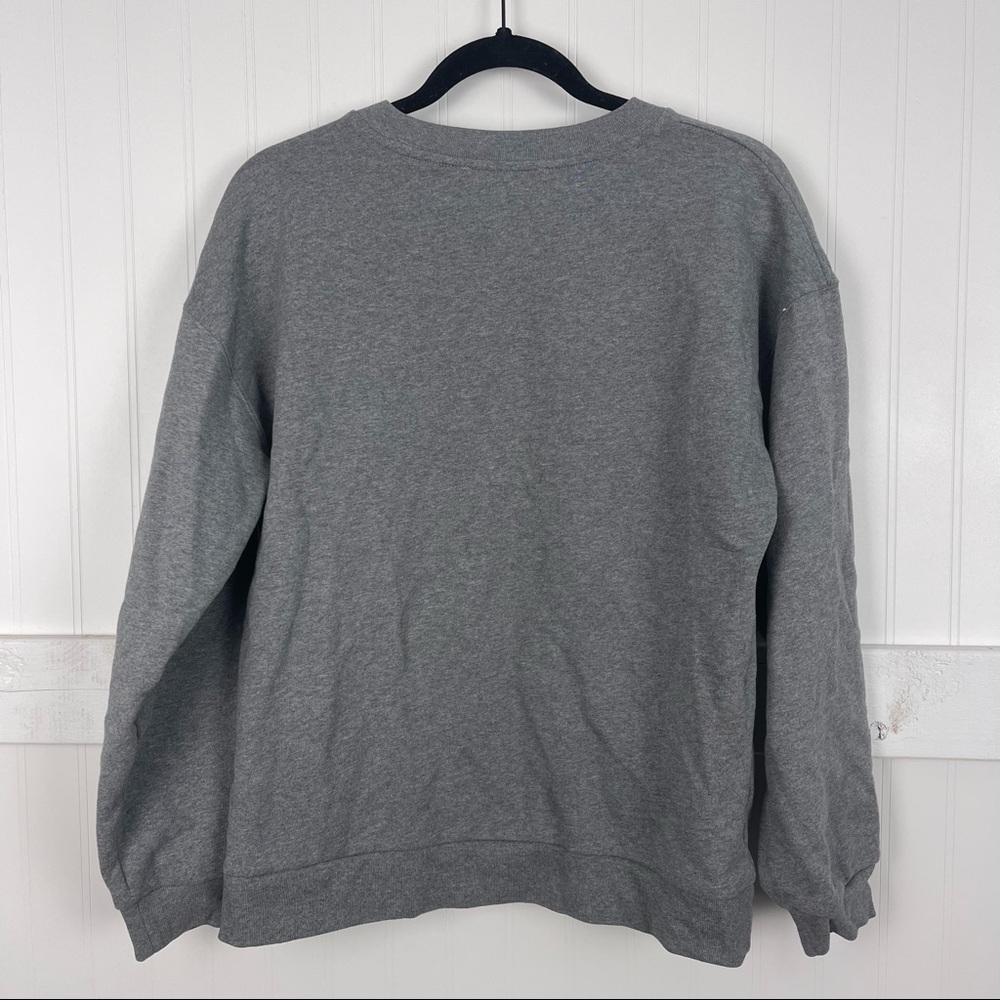 ALL SAINTS Freedom Iona Graphic Sweatshirt in Grey Marl - Picture 5 of 6